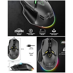 Souris Gamer - SPIRIT OF GAMER - PRO-M60 - 20000 DPI - 9 Boutons - RGB