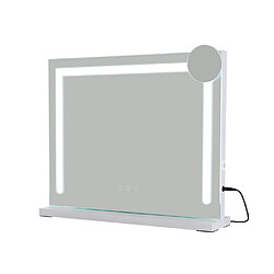 ZMH Miroir De Salle De Bain Avec Éclairage LED Salle De Bain Avec Fonction Tactile Blanc Miroir Mural