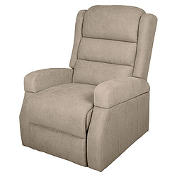EPIKASA Fauteuil Inclinable Lola, Gris Tourterelle, Chenille, 75x92x104 cm