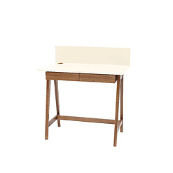 Ragaba Bureau d'appoint 2 tiroirs - Chêne