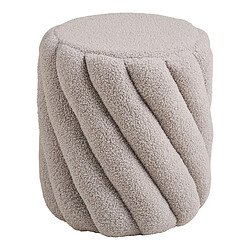 Seven Design Pouf Sana, Gris, Polyester, 38x38x40 cm
