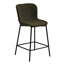 Seven Design Lot de 2 Tabourets Hauts Maceda, Noir, Polyester, 47x55x95 cm