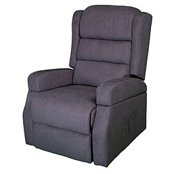 EPIKASA Fauteuil Inclinable Lola, Gris, Chenille, 75x92x104 cm
