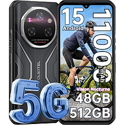 OUKITEL WP55 Pro Smartphone Incassable 5G - 48Go+512Go/TF2To 120Hz 6.6" 11000mAh/33W 108MP+32MP NFC Android 15 - Noir