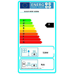 Godin Poêle à bois en fonte émaillée - Gris