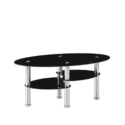 Homy France Table basse GAME Noir 100x50x45 cm