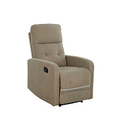 EPIKASA Fauteuil Inclinable Gaia, Gris Tourterelle, Chenille, 65x90x102 cm