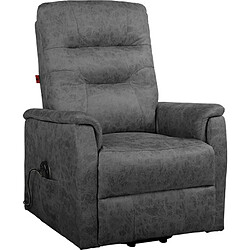 EPIKASA Fauteuil Inclinable Eloise, Gris, Microfibre, 72x92x105 cm