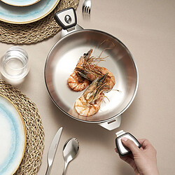 Cuisinox Eclipse - Poêle 24cm inox finition miroir