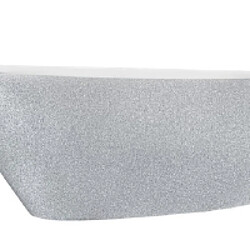 BESCO Baignoire îlot chrome Glam avec bonde noir GOYA A-LINE 160x73