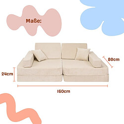 Meowbaby Canapé enfant Angelove - Bleu