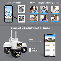 Camera De Surveillance 8MP Zoom Numérique HD Vision Nocturne Audio Bidirectionnel YONIS