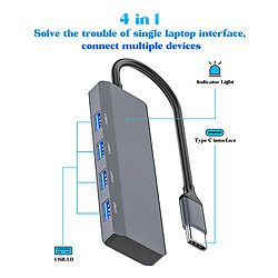 Autre vue Hub USB C - 4 ports USB 3.0 pas cher