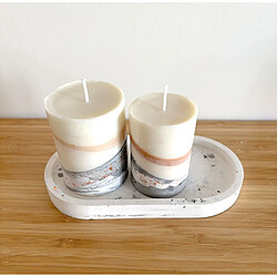 Avis Au sycomore Coffret bougies Jesmonite - Blanc