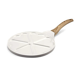 Cuisinox Mythic - Poêle avec 6 cœurs 25.7 cm avec revêtement en céramique blanc