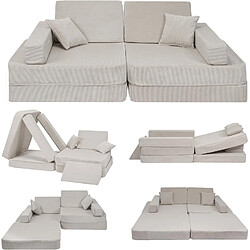 Meowbaby Canapé enfant modulable - Gris