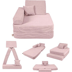 Meowbaby demi-canapé modulable enfant - Rose