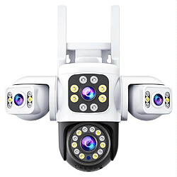 Camera De Surveillance 360° HD 2MP IP66 Étanche Vision Nocturne WiFi Sécurité YONIS