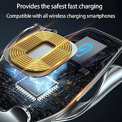 Chargeur Sans Fil Voiture Ultra Rapide 15W Avec Support Stable Et Design Futuriste Noir YONIS pas cher