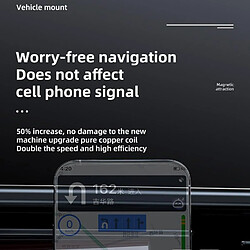 Chargeur Sans Fil Voiture Puissant 15W Support Magnétique Ajustable Sécurisé Noir YONIS