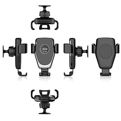 Chargeur Sans Fil Voiture Support Téléphone Induction Rapide Pour Conduite Sûre Noir YONIS pas cher