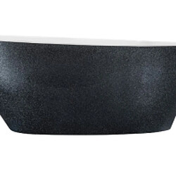 BESCO Baignoire îlot de 160 x 70 cm - Graphite - avec Siphon Graphite - GOYA