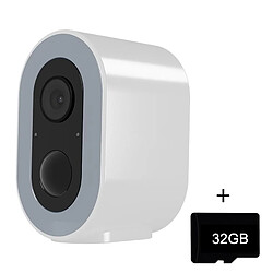 Camera De Surveillance HD Etanche Avec Vision Nocturne Et Batterie Longue Durée Blanc YONIS