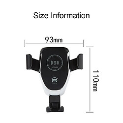 Acheter Chargeur Sans Fil Voiture Support Téléphone Induction Rapide Pour Conduite Sûre Noir YONIS