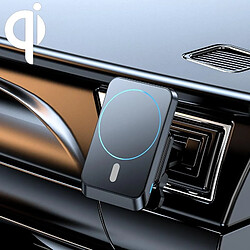 Chargeur Sans Fil Voiture Puissant 15W Support Magnétique Ajustable Sécurisé Noir YONIS