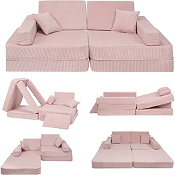 Meowbaby Canapé modulable enfant - Rose