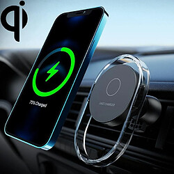 Chargeur Sans Fil Voiture 15W Aimanté Sécurisé Avec Support Téléphone Noir YONIS