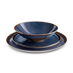 Medard De Noblat Yumi Bleu - Service de vaisselle 18 pièces