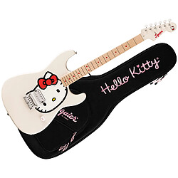 Fender x Hello Kitty Limited Edition 50th Stratocaster H MN White + Housse Squier by FENDER
