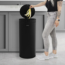 ML-Design Poubelle automatique avec capteur 40 L en acier avec anneau de maintien pour sac pas cher