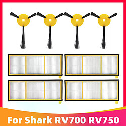 Kit de recharge pour aspirateur robot Shark ION RV700 RV720 RV750 RV755, brosse latérale principale, filtre Hepa, brosse rotative, porte