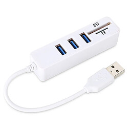 Autre vue Hub USB 2.0 avec lecteur SD pas cher