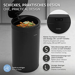 ML-Design Poubelle automatique avec capteur 30 L en acier avec anneau de maintien pour sac