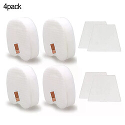 Lot de 4 filtres en mousse, filtres post-filtres et filtres en feutre pour aspirateur Shark Rocket HV320 UV330 ZS350.