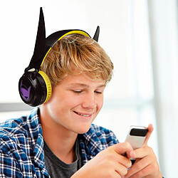 Lexibook Casque lumineux pliable Bluetooth et filaire Batman avec limitation du volume pas cher