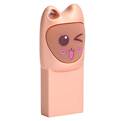 Avis Autre Vue Clé USB Cartoon 128 Go or rose avec adaptateur Type-C
