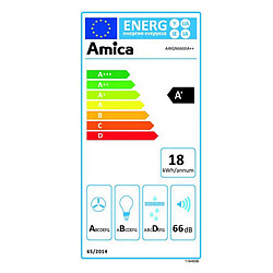 Hotte décorative inclinée 60cm 546m3/h noir - AHIGN6600A++ - AMICA