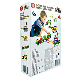 Let's Play Lot de 1 Jeu de Construction Enfants Set 1 156 Blocs Assemblable Multicolore pas cher