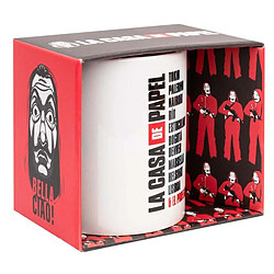 Inny Mug en Céramique 330ml Collection La Casa De Papel Solide Lavable Blanc pas cher