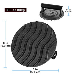Gourmet Easy Presse à Burger en fonte | Poignée résistante à la chaleur | Presse à grill & bacon | Accessoire barbecue pas cher