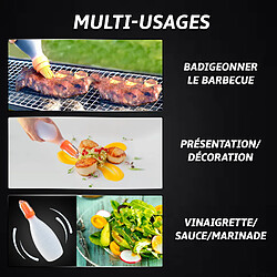 Avis Gourmet Easy Pinceau en silicone avec distributeur 2-en-1 | Pour barbecue & pâtisserie | Résistant à la chaleur | Sans BPA
