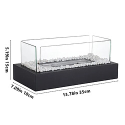 ZMH Cheminée Éthanol De Table En Métal