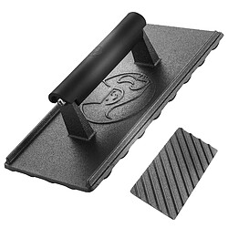 Gourmet Easy Presse à Burger angulaire en fonte | Poignée résistante à la chaleur | Presse à viande & bacon