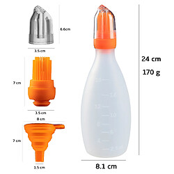 Gourmet Easy Pinceau en silicone avec distributeur 2-en-1 | Pour barbecue & pâtisserie | Résistant à la chaleur | Sans BPA pas cher