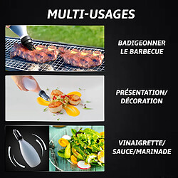 Avis Gourmet Easy Pinceau en silicone avec distributeur 2-en-1 | Pour barbecue & pâtisserie | Résistant à la chaleur | Sans BPA