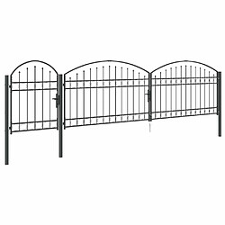 Acheter vidaXL Portail de clôture de jardin avec sommet en arc Assen Gris